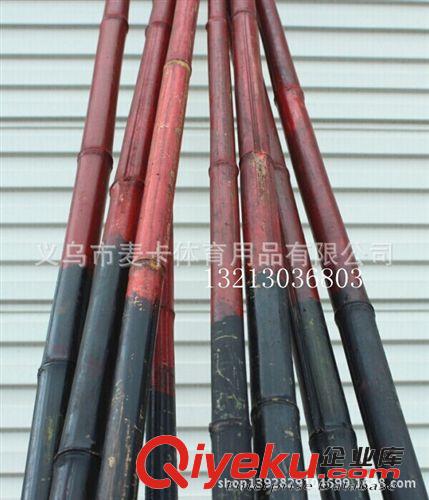 田徑器材 竹制跳高橫桿 學生訓練用跳高桿 紅黑相間 批發