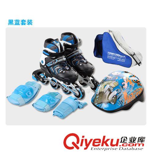 輪滑鞋 新款金峰 輪滑鞋 可調(diào)溜冰鞋輪滑鞋直排旱冰鞋137D-1 單閃套裝原始圖片3