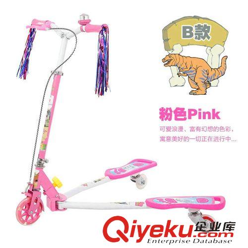 滑板車；童車 小小恐龍兒童滑板車pvc款三輪活力車