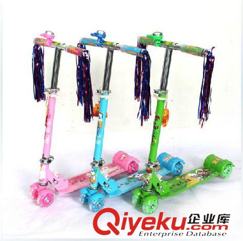 滑板車；童車 小小恐龍兒童四輪滑板車原始圖片2