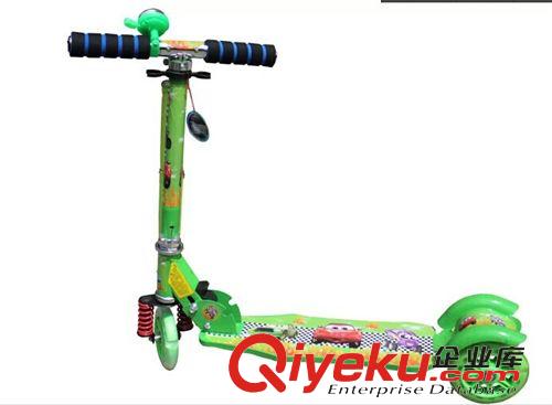 滑板車；童車 尤美特 滑板車 JC-8558 鐵質 麥坤圖案 綠紅藍三色原始圖片3