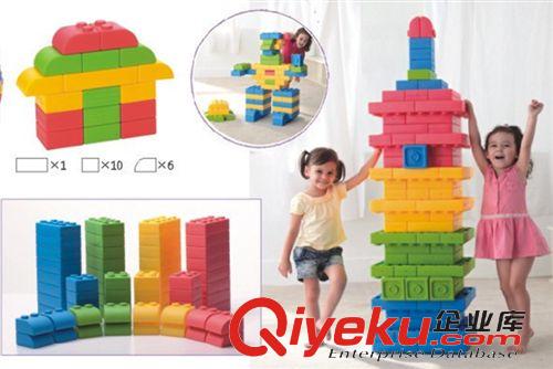 兒童積木 幼兒園泡沫積木親子教具 泡塑軟體積木 EVA積木新潮原色泡塑積木