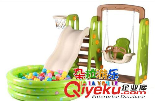 幼兒園小型設(shè)備 加厚兒童滑梯 室內(nèi)滑梯秋千組合滑滑梯 綠色滑梯組合海洋球池組合原始圖片2