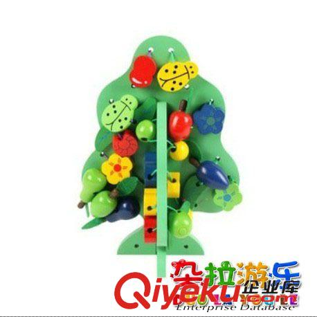 益智玩具 安全環(huán)保/木制串樹/動物串珠/DIY玩具/果樹串珠/兒童/適1-5歲