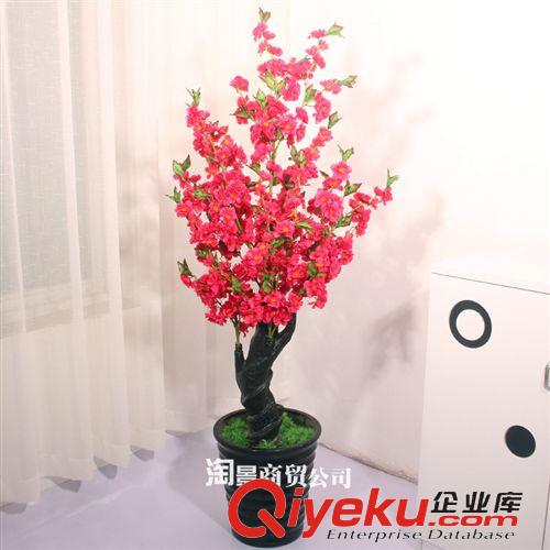 所有仿真植物 供應(yīng)仿真植物裝飾盆栽 桃花樹 仿真樹客廳假花  1.4米平安櫻花樹原始圖片2