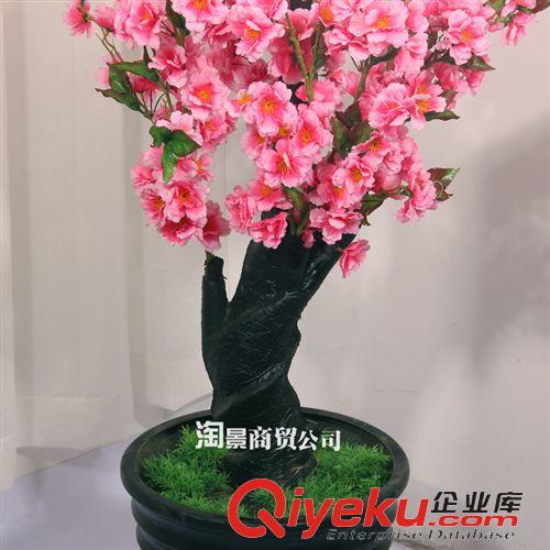 所有仿真植物 供應(yīng)仿真植物裝飾盆栽 桃花樹 仿真樹客廳假花  1.4米平安櫻花樹原始圖片3