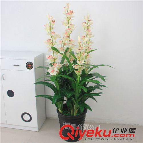 所有仿真植物 廠家直銷(xiāo)仿真植物批發(fā) 蘭花盆栽假樹(shù)裝飾1.3米五桿蕙蘭原始圖片2