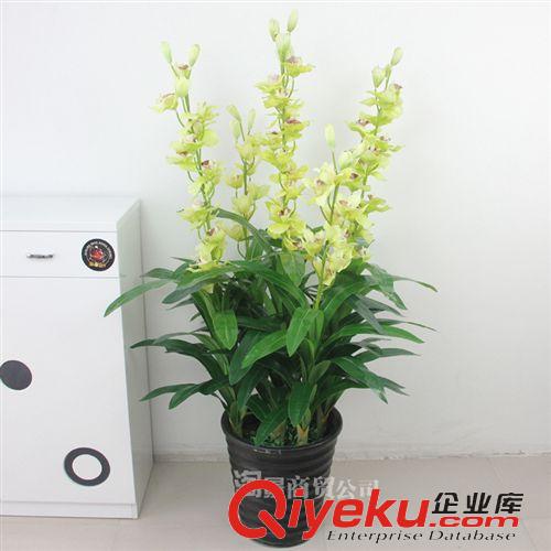所有仿真植物 廠家直銷(xiāo)仿真植物批發(fā) 蘭花盆栽假樹(shù)裝飾1.3米五桿蕙蘭原始圖片3