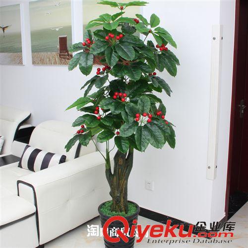 新品上市 仿真植物假樹假花綠植盆栽盆景客廳商場(chǎng)裝飾    1.8米串串金錢花