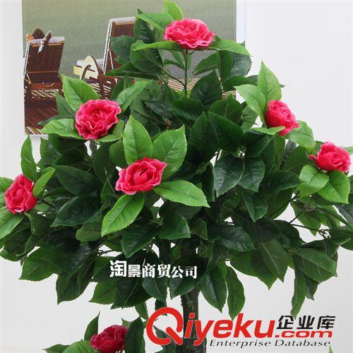 新品上市 批發(fā)仿真植物 S桿 仿真假樹 仿真盆景  過膠葉   1.6米新S桿月季原始圖片2