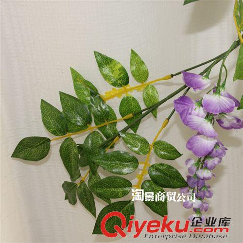 壁掛花條 特價供應(yīng)仿真塑料花藤 裝飾 遮擋管道專用藤條 巴黎紫藤花條1條原始圖片2