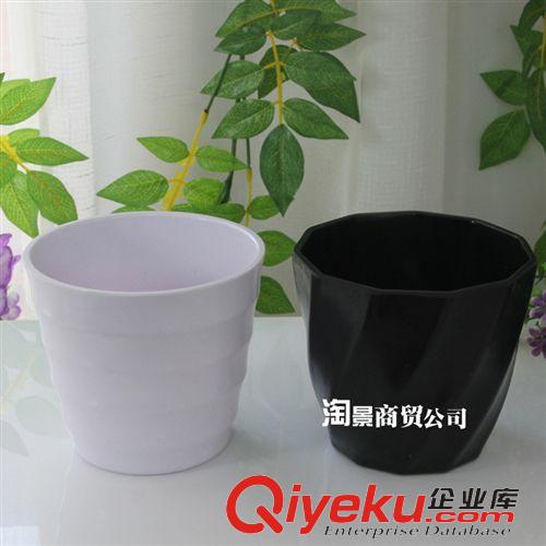 花盆 供應長方形白塑料花盆 陽臺種菜 仿真竹子專用栽種花盆 柵欄花盆