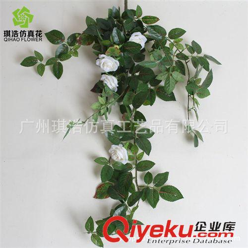 樹  小植物  掛藤 296情人玫  新品廠家直銷  gd絹布單支仿真花裝飾物掛藤批發