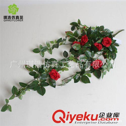 樹  小植物  掛藤 296情人玫  新品廠家直銷  gd絹布單支仿真花裝飾物掛藤批發