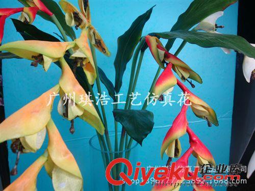 軟膠gf真 垂蕉/仿真工藝/插花工藝/過膠花/手感花/仿直花/仿真植物/吊鳥