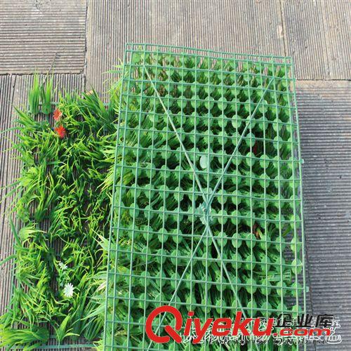 仿真草坪 仿真植物草坪/帶花大秧苗綠色植物塑料草室內外裝修/假草坪批發原始圖片3