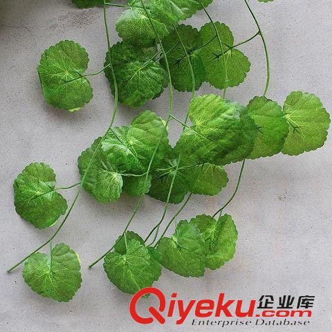 仿真花藤 藤條 壁掛 大葉彩印藤條 仿真藤蔓批發(fā)假花綠葉荷葉壁掛裝飾管道塑料串藤原始圖片2
