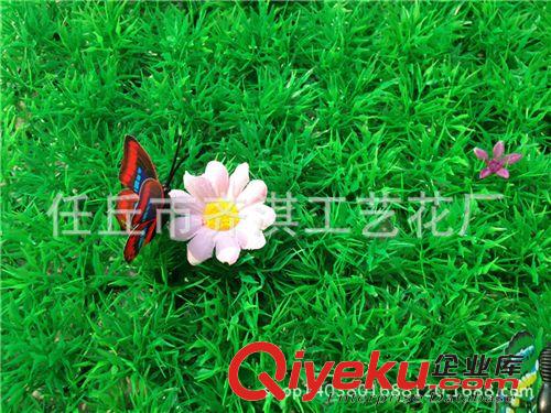 仿真草坪 仿真塑料四頭草坪帶白色雛菊 人造草坪 仿真花 仿真植物原始圖片3