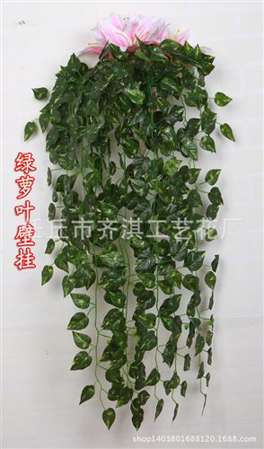 仿真壁掛 批發(fā) 仿真植物 仿真藤條壁掛 婚慶 商場裝修 爬藤吊藤 葡萄葉