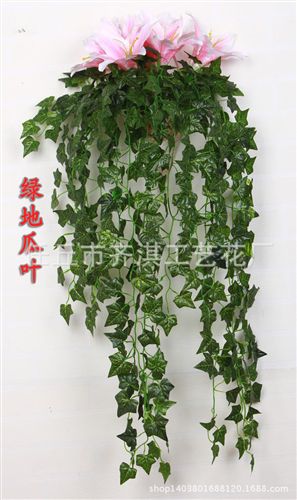 仿真壁掛 批發 仿真植物 仿真藤條壁掛 婚慶 商場裝修 爬藤吊藤 葡萄葉