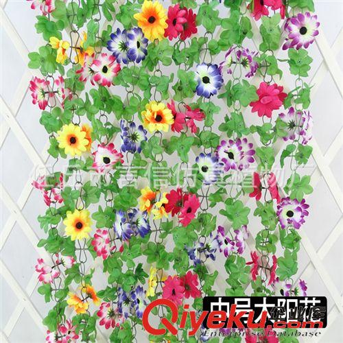 仿真花藤 批發(fā)仿真多色太陽花藤條藤蔓 家居gd仿真花藤藤條原始圖片2