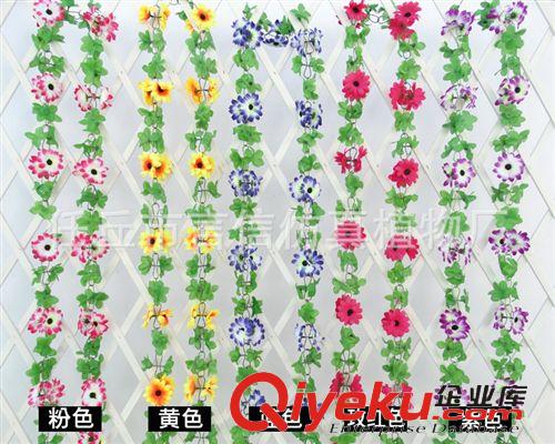仿真花藤 批發(fā)仿真多色太陽花藤條藤蔓 家居gd仿真花藤藤條原始圖片3