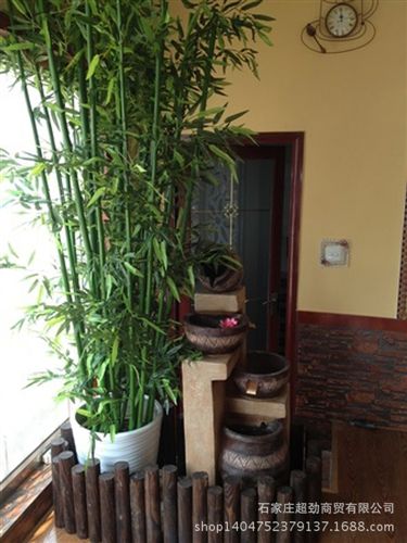 仿真植物 gf真竹子假竹子裝飾定制加密落地工程竹子隔斷屏風(fēng)廠家批發(fā)毛竹原始圖片3