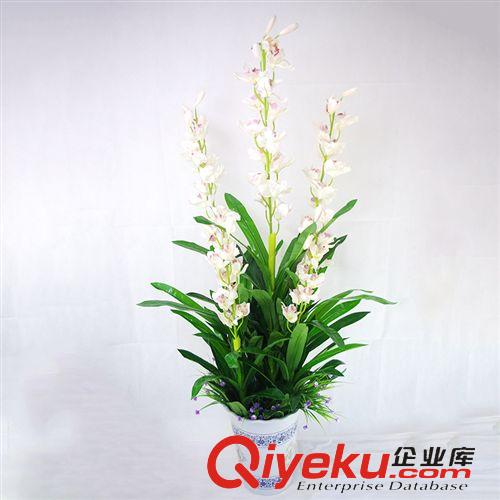 仿真植物 廠家供應(yīng)  五桿惠蘭  仿真蕙蘭   家居裝飾   仿真樹  仿真盆栽原始圖片2