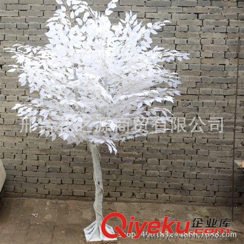 仿真樹 仿真白色榕樹 金色 加工定制特種樹婚慶裝飾