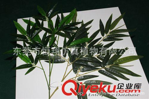 植物配件 阿里熱銷 gd仿真竹葉 人造過膠手感葉