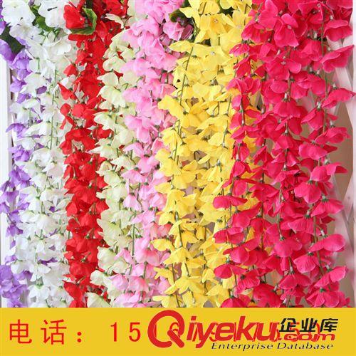 仿真葉子 藤條 仿真花 紫羅蘭花串特仿真紫藤花條 豆花串豆瓣絹花仿真藤條批發
