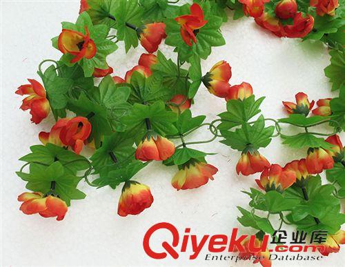 仿真花藤 果藤條 仿真花藤韓式玫瑰花藤成品花吊蘭花絹花假花水管壁掛藤條tj批發