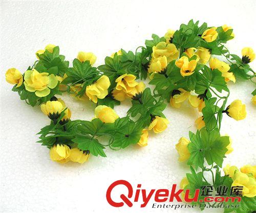 仿真花藤 果藤條 仿真花藤韓式玫瑰花藤成品花吊蘭花絹花假花水管壁掛藤條tj批發