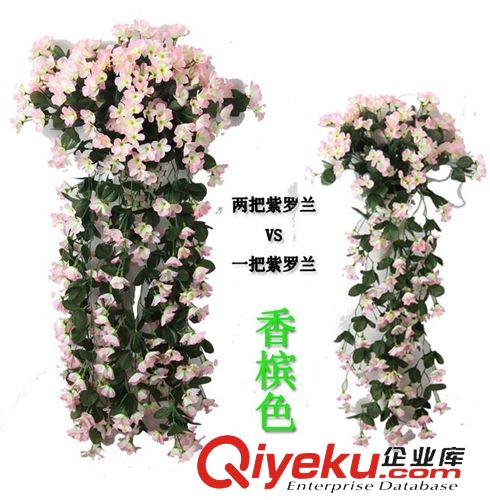 仿真壁掛 仿真塑料花藤 假藤藤條花藝 超飽滿紫羅蘭壁掛批發(fā)