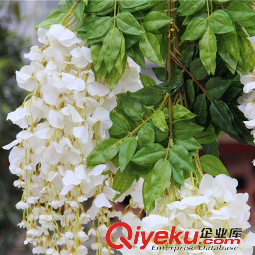 仿真壁掛 仿真花假花紫藤花串紫羅蘭豆花絹花藤藤條批發(fā)婚慶裝飾藤蔓塑料