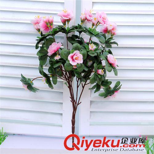 桌擺系列 廠家批發假花仿真花小盆景房產景觀工程項目人造玫瑰杜鵑花盆栽原始圖片2