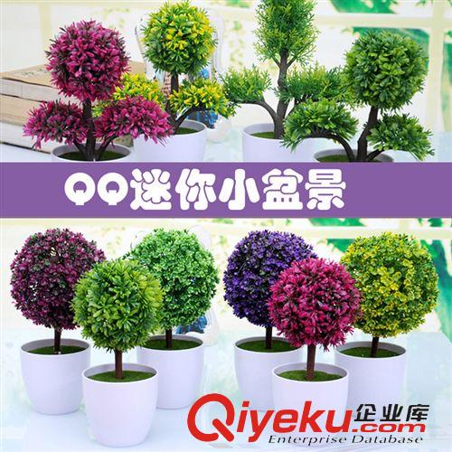 桌擺系列 廠家批發假花仿真花小盆景房產景觀工程項目人造玫瑰杜鵑花盆栽