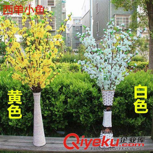 仿真樹枝 仿真桃花 假花 廠家批發絹花 外貿仿真植物 60頭櫻花枝110CM原始圖片2