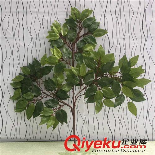 仿真樹枝 仿真迷你60片葉絲印榕樹枝，仿真樹枝仿真樹葉，綠化工程樹枝