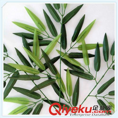 仿真樹枝 仿真竹葉假竹葉枝 綠植仿真小竹葉 假樹葉田園塑料植物園藝裝飾