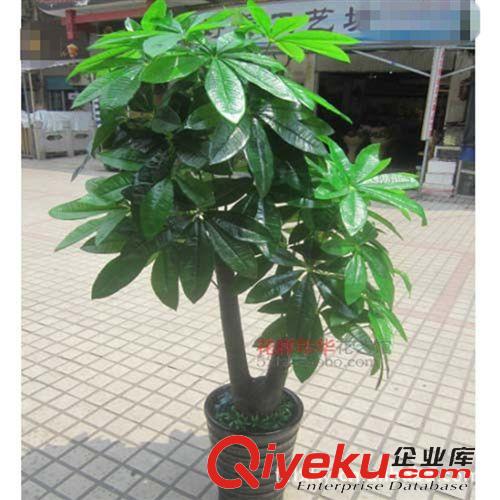 仿真樹/假樹 批發(fā)仿真發(fā)財樹仿真樹塑料植物室內(nèi)酒店客廳裝飾綠色假樹 1.7米