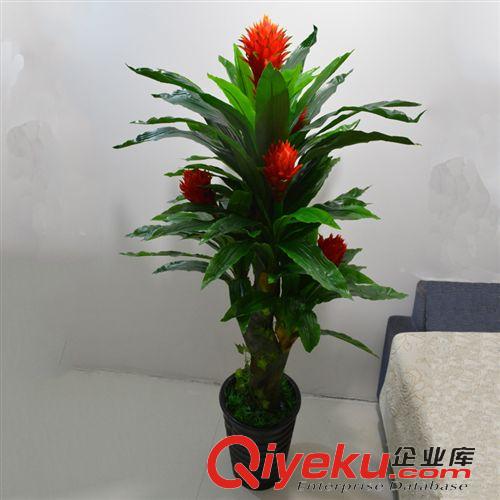 仿真樹/假樹 仿真樹家居裝飾仿真植物仿真花酒店大廳塑料假樹 1.7米3桿開門紅