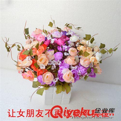 熱銷專區(qū) 福州仿真花套裝批發(fā) 仿真玫瑰花 禮品仿真花朵節(jié)日熱賣絹花