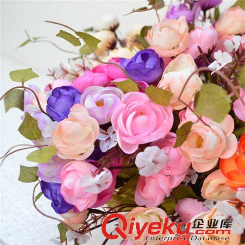 熱銷專區(qū) 廠家直銷仿真玫瑰花 仿真花套裝 活動專用絹花 仿真花束原始圖片3