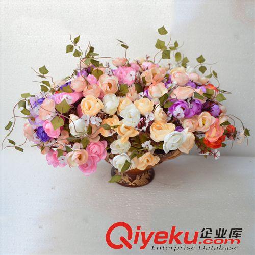 新品上市 廠家直銷仿真玫瑰花 仿真花套裝 活動專用絹花 仿真花束原始圖片2
