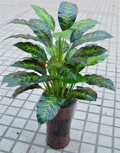 新品上市 家居裝飾仿真樹仿真植物仿真花酒店大廳塑料假樹 1.5米五頭開門紅