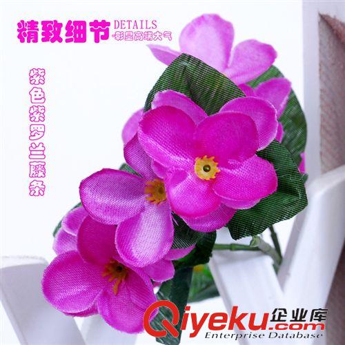 仿真花條，花鏈 廠家直銷家居裝飾婚慶場景用品絹布仿真紫羅蘭花條