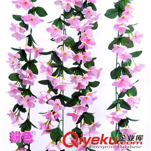 仿真花條，花鏈 廠家直銷家居裝飾婚慶場景用品絹布仿真紫羅蘭花條