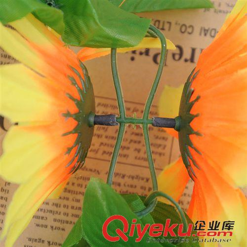 仿真花條，花鏈 廠家直銷向日葵人工絹布裝飾花2.4對(duì)花仿真真花裝飾花藤