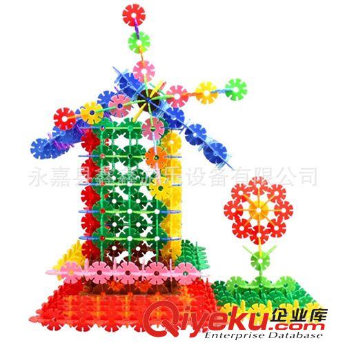 塑料積木 廠家批發(fā)早教雪花片桶裝 兒童桌面益智積木玩具 拼插積木雪花片原始圖片2